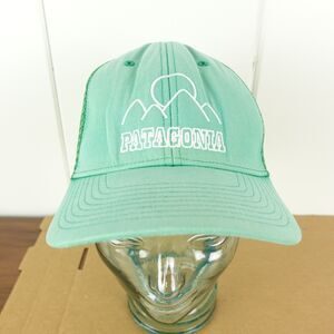 Patagonia Snapback Trucker Adjustable Baseball Hat/Cap Faded Green Mesh Back